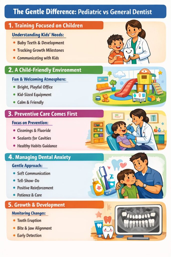The Gentle Difference Pediatric vs General Dentist